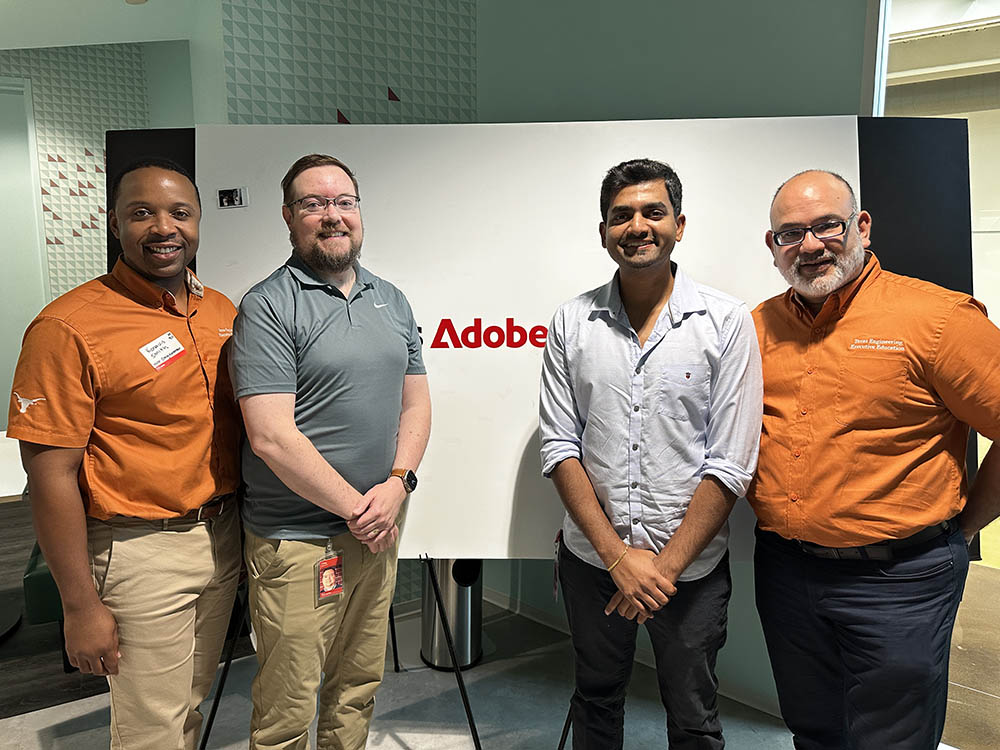 Craig Herdman (second from left) pictured with (L-R) Konavis Smith, TxEEE; Prabhu Ram Ganapathy Ramasubramanian, Adobe; and Edgardo Irizarry, TxEEE. Craig Herdman (second from left) pictured with (L-R) Konavis Smith, TxEEE; Prabhu Ram Ganapathy Ramasubramanian, Adobe; and Edgardo Irizarry, TxEEE.
